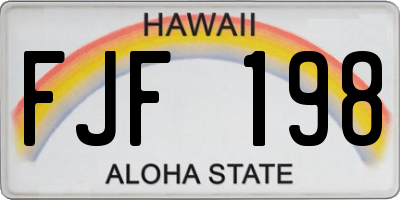 HI license plate FJF198