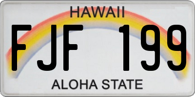 HI license plate FJF199