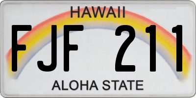 HI license plate FJF211