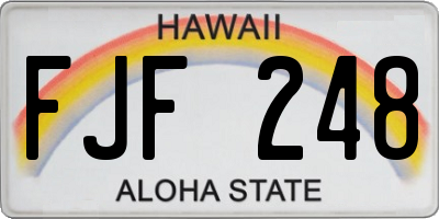 HI license plate FJF248