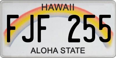 HI license plate FJF255