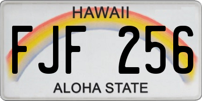 HI license plate FJF256