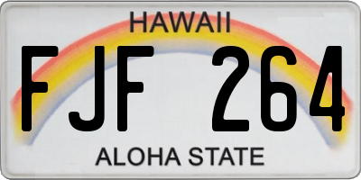HI license plate FJF264