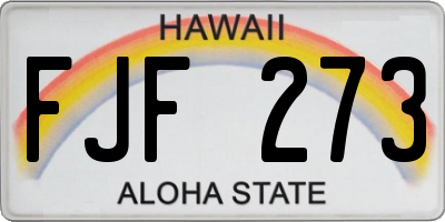 HI license plate FJF273