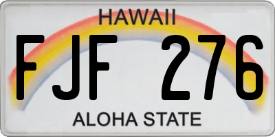 HI license plate FJF276
