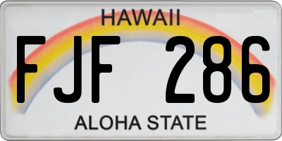 HI license plate FJF286