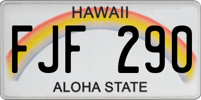 HI license plate FJF290