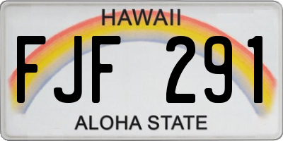 HI license plate FJF291