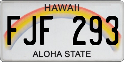 HI license plate FJF293