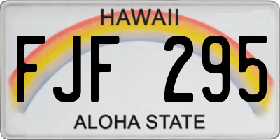 HI license plate FJF295