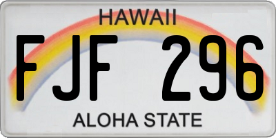 HI license plate FJF296