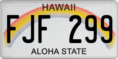 HI license plate FJF299