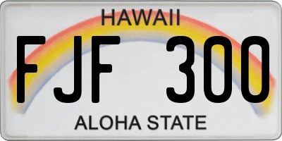 HI license plate FJF300