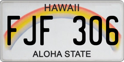 HI license plate FJF306