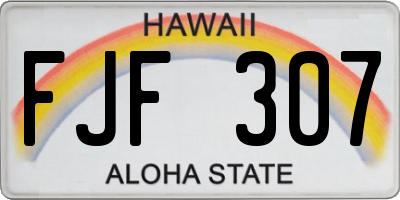 HI license plate FJF307