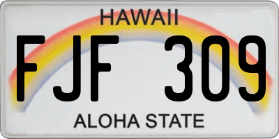 HI license plate FJF309