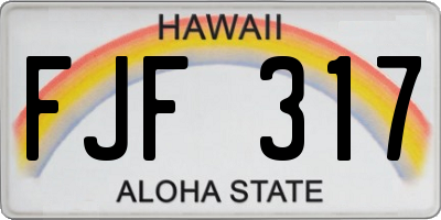 HI license plate FJF317