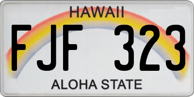 HI license plate FJF323