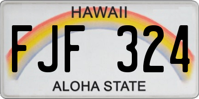 HI license plate FJF324