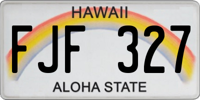 HI license plate FJF327