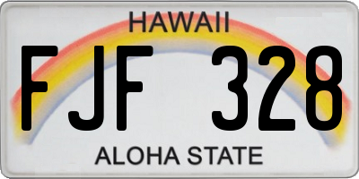 HI license plate FJF328