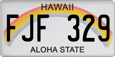 HI license plate FJF329