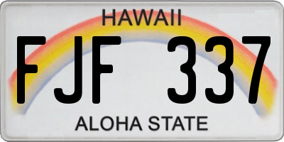HI license plate FJF337