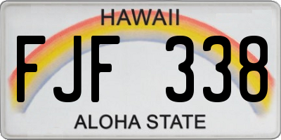 HI license plate FJF338
