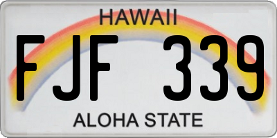 HI license plate FJF339