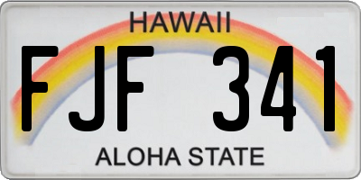 HI license plate FJF341