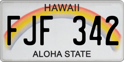 HI license plate FJF342