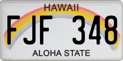 HI license plate FJF348