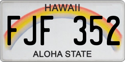 HI license plate FJF352