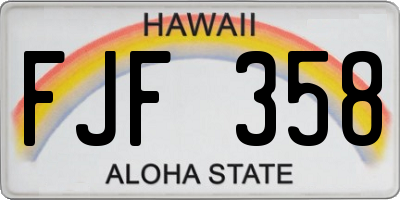 HI license plate FJF358