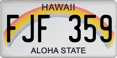 HI license plate FJF359