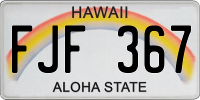 HI license plate FJF367