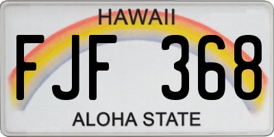 HI license plate FJF368