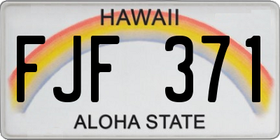HI license plate FJF371