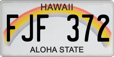 HI license plate FJF372