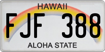 HI license plate FJF388