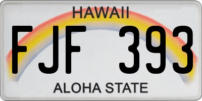 HI license plate FJF393