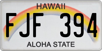HI license plate FJF394