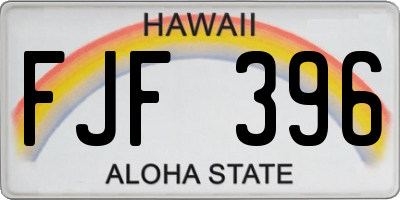 HI license plate FJF396