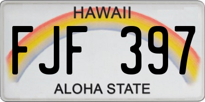 HI license plate FJF397