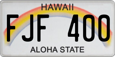 HI license plate FJF400