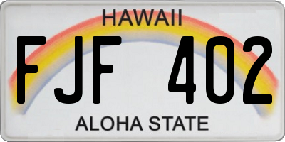 HI license plate FJF402