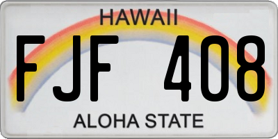 HI license plate FJF408