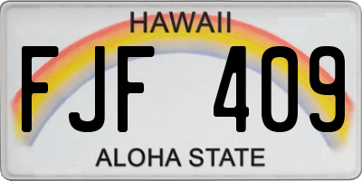 HI license plate FJF409