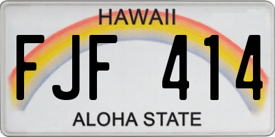 HI license plate FJF414