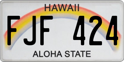 HI license plate FJF424